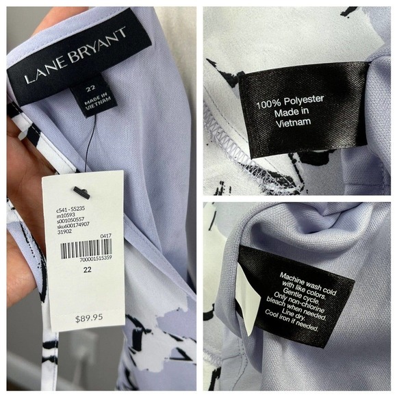 Lane Bryant Lilac Floral Bloom Chiffon Midi Maxi Dress 22 NWT High Low Purple - Picture 11 of 11